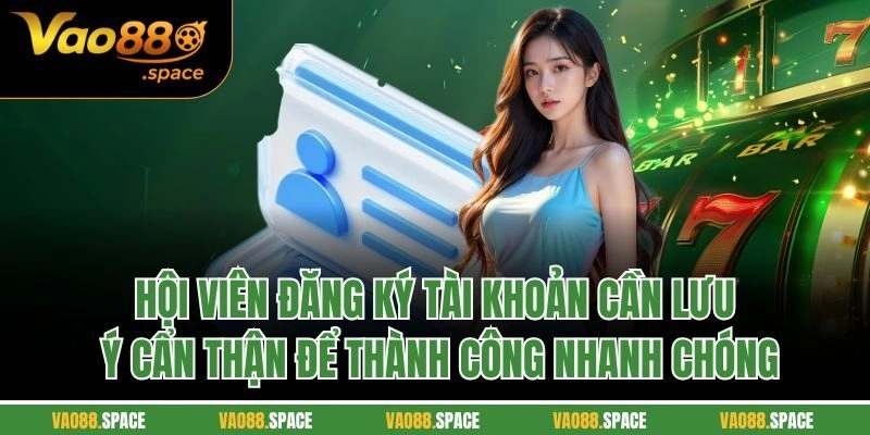 Hội viên đăng ký tài khoản cần lưu ý cẩn thận để thành công nhanh chóng